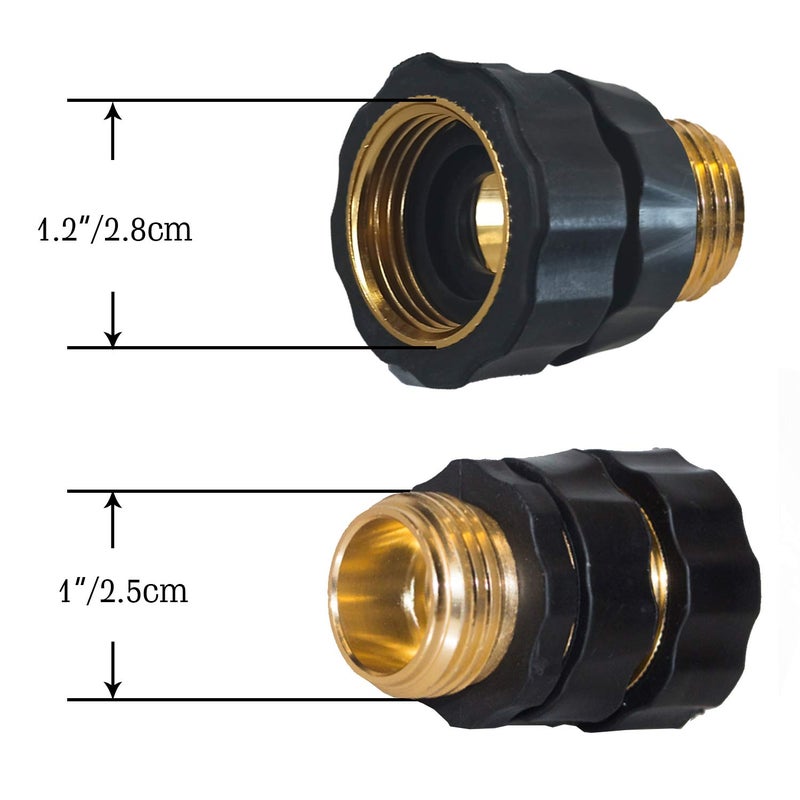 Hourleey Garden Hose Quick Connector, 3/4 Inch Male and Female Garden Hose Fitting Quick Connector, 3 Set - Image 3